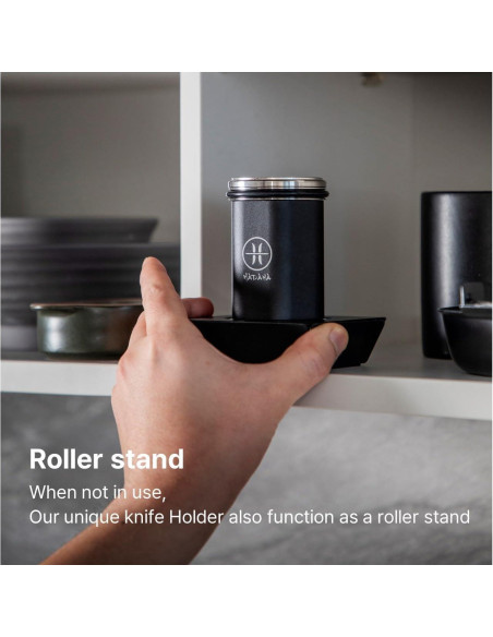 Afilador de Cuchillos HADANA Edición Negra - Kit 2 Piedras Diamante y Cerámica