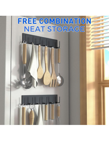 Soporte Magnético para Llaves Laowu 2 Piezas 6 Ganchos