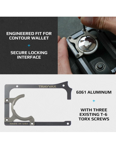 Trayvax Tracer Classic para Apple Airtag - Inserto Aluminio Gris