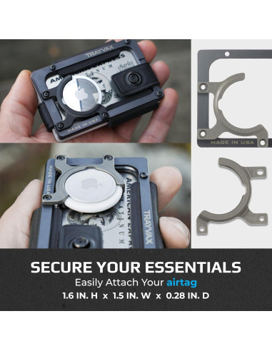 Trayvax Tracer Classic para Apple Airtag - Inserto Aluminio Gris