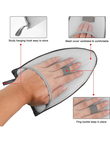 Guantes de Planchado a Vapor TONINT Gris Resistentes al Calor