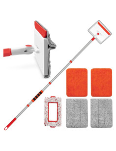 Mop de Limpieza de Zócalos JEHONN 142 cm con Cepillo y Almohadillas