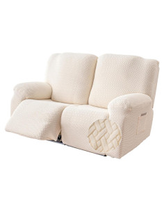 Funda Estirable para Loveseat Reclinable Genina Beige 2 Asientos