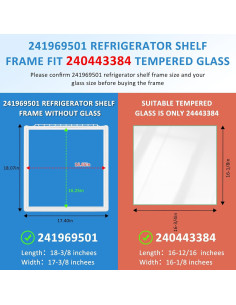 Marco de Estante de Refrigerador Frigidaire 241969501 MIFLUS 2