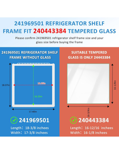 Marco de Estante de Refrigerador Frigidaire 241969501 MIFLUS