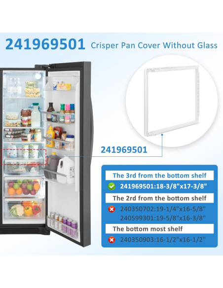 Marco de Estante de Refrigerador Frigidaire 241969501 MIFLUS