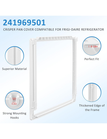 Marco de Estante de Refrigerador Frigidaire 241969501 MIFLUS