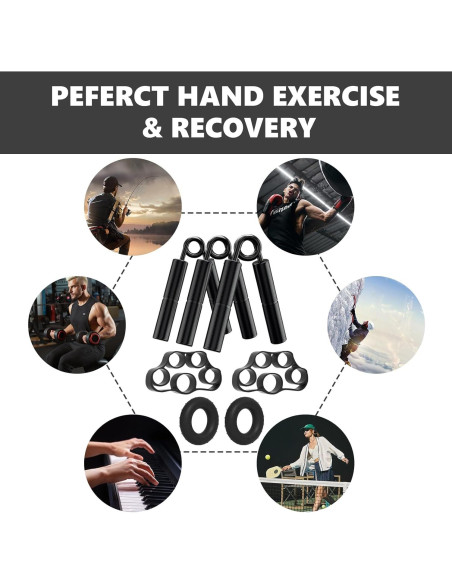 Kit Entrenador de Fuerza de Agarre XAGYL 50-80 kg con Accesorios Kit Entrenador de Fuerza de Agarre XAGYL 50-80 kg con Accesorios