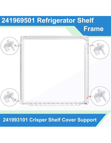 Marco de Estante de Refrigerador Frigidaire 241969501 MIFLUS