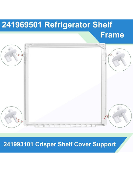 Marco de Estante de Refrigerador Frigidaire 241969501 MIFLUS