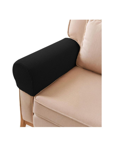 Cubiertas de Silla de Sofá PBIEHSR Juego de 2 Negras