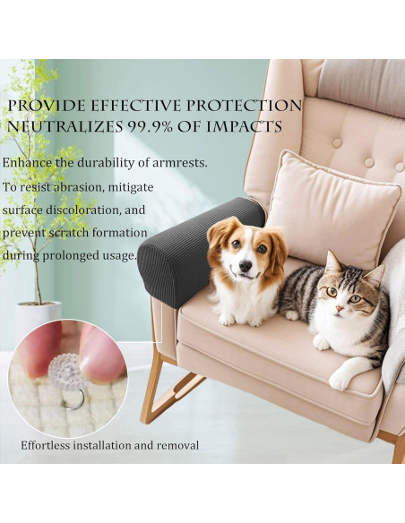 Cubiertas de Silla de Sofá PBIEHSR Juego de 2 Negras