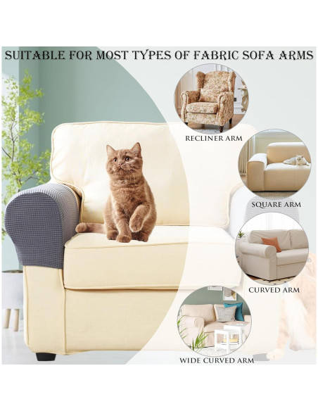 Cubiertas de Silla de Sofá PBIEHSR Juego de 2 Negras