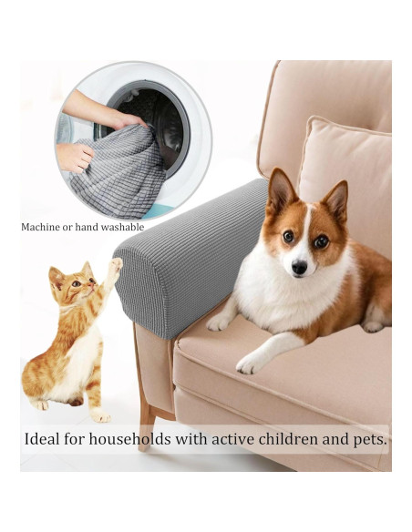 Cubiertas de Silla de Sofá PBIEHSR Juego de 2 Negras