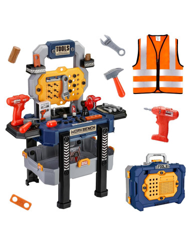 Banco de herramientas de juguete Jovow 79 piezas para niños