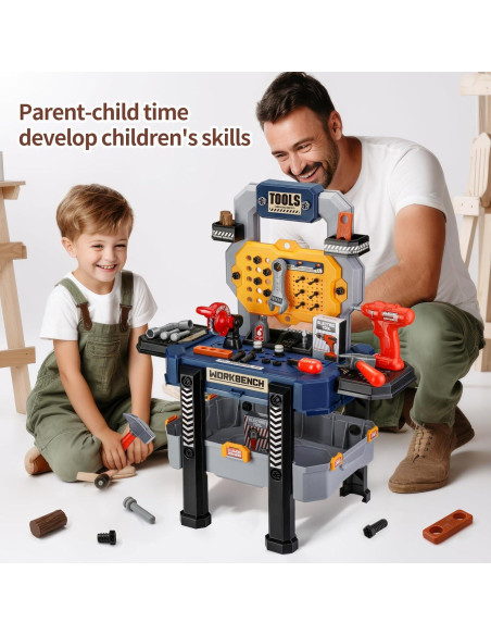 Banco de herramientas de juguete Jovow 79 piezas para niños