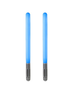 Sable de Luz Inflable 79 cm EVERMARKET - 2 Piezas Azul