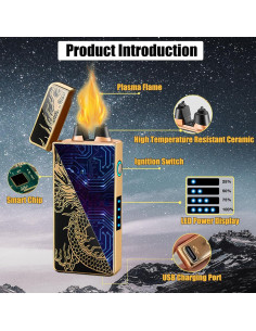 Encendedor Eléctrico Recargable RSBYE Dragón USB 100g 2
