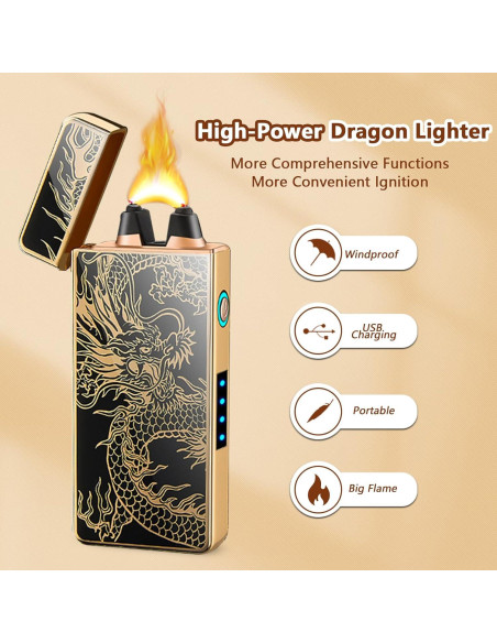 Encendedor Eléctrico Recargable RSBYE Dragón USB 100g