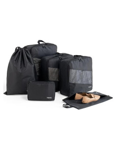 Set de 6 Cubos de Compresión Lhelca para Empacar - Negros