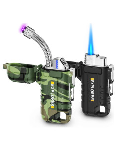 Encendedores Recargables Luxgaze 2 Pack Impermeables Butano