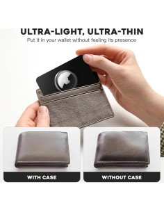 4 Fundas de Tarjeta Ultra Delgadas Natyos para Apple AirTag 2