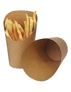 50 Tazas de Papel Kraft Desechables Kingzhuo para Aperitivos 2