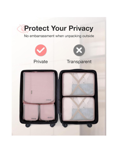 Cubos de Empaque BAGSMART Set de 6 para Viaje Livianos