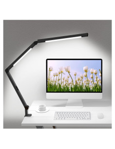 Lámpara de Escritorio LED Micomlan con Abrazadera y Luz Doble