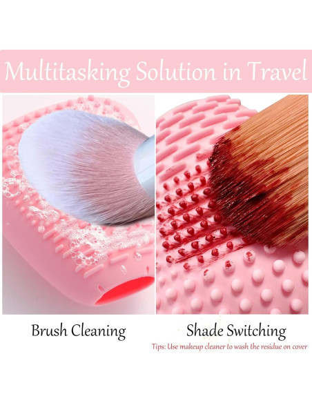 Soporte de Brochas de Maquillaje Vidsel 3 Grandes + 5 Pequeñas Azul