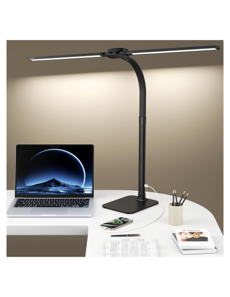 Lámpara de Escritorio Kary KX02D 24W USB Control Remoto 5 Modos