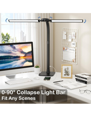 Lámpara de Escritorio Kary KX02D 24W USB Control Remoto 5 Modos