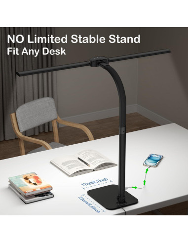 Lámpara de Escritorio Kary KX02D 24W USB Control Remoto 5 Modos