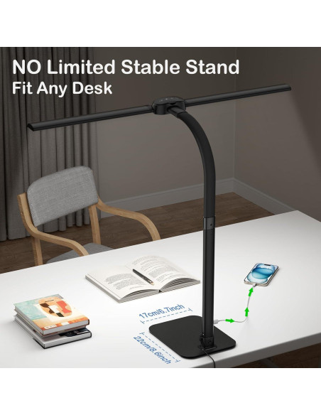 Lámpara de Escritorio Kary KX02D 24W USB Control Remoto 5 Modos