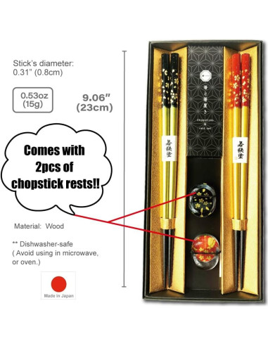 Palillos Japoneses Reutilizables Terra Distribution Cherry Blossom