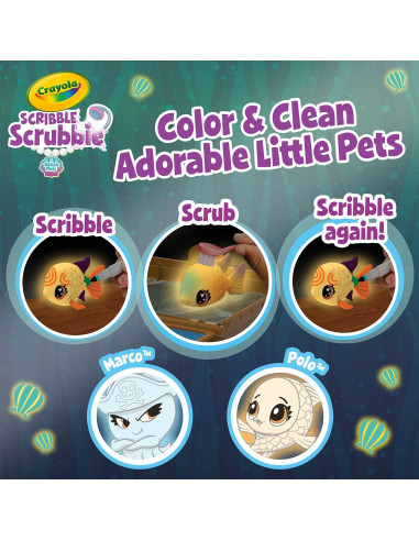 Crayola Scribble Scrubbie Mascotas Océano Set de Juego 2 Figuras