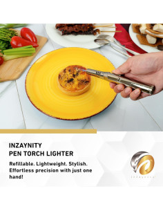 Encendedor de Pluma inZaynity - Llama Jet Ajustable a Prueba de Viento 2