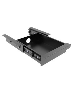 Cajón deslizante Mofangtech para escritorio, Metal Negro, 24.89x24.89x6.35 cm