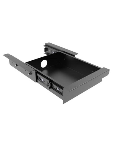 Cajón deslizante Mofangtech para escritorio, Metal Negro, 24.89x24.89x6.35 cm