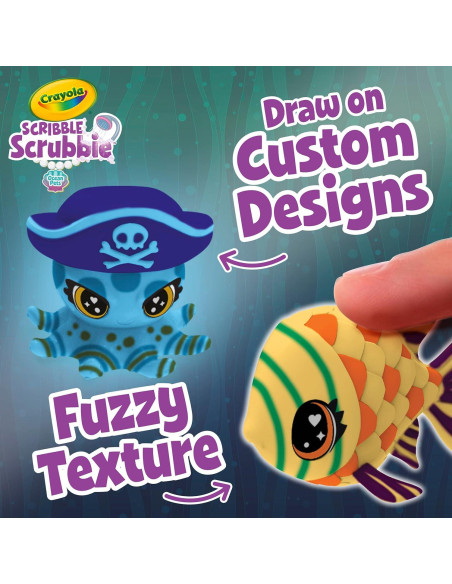 Crayola Scribble Scrubbie Mascotas Océano Set de Juego 2 Figuras