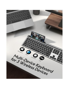 Combo Teclado y Ratón Inalámbrico CHESONA Recargable Negro 2