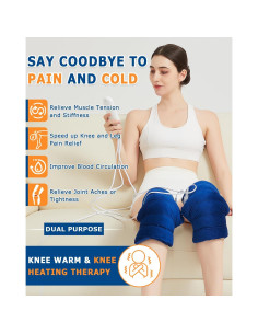 Almohadilla Térmica JOBYNA para Rodillas 2PCS Calor Ajustable 2