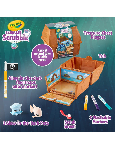 Crayola Scribble Scrubbie Mascotas Océano Set de Juego 2 Figuras