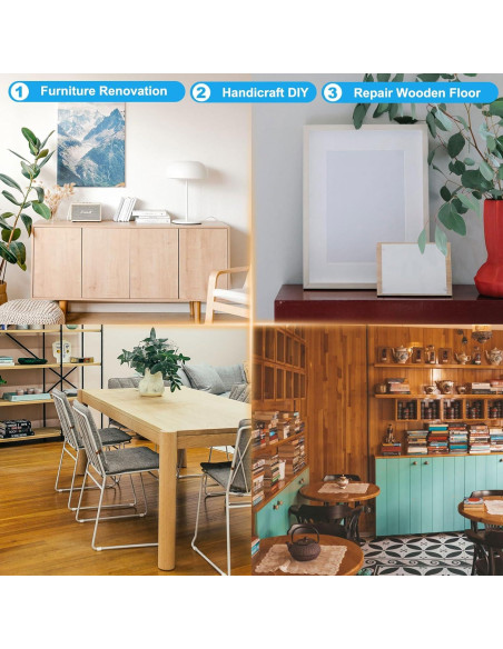 Cinta de Reparación de Grano de Madera PATIKIL 5cm x 5m Begonia