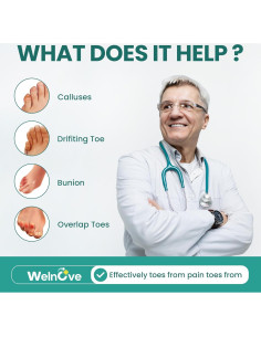 Separadores de Dedos Meñiques Welnove - 8 Piezas de Silicona 2