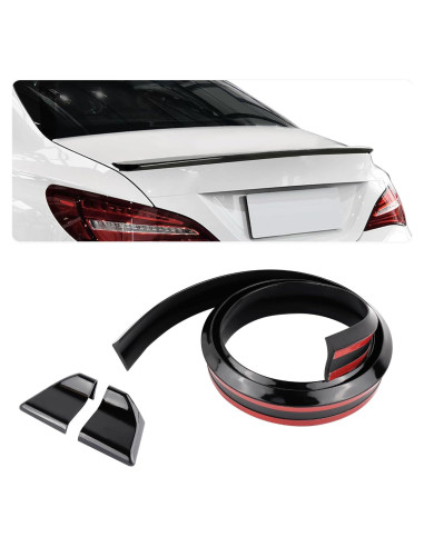 Spoilers de 1.5m Carleef Alerón Trasero Negro Autoadhesivo