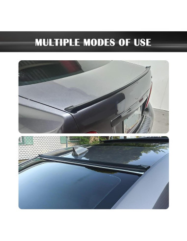 Spoilers de 1.5m Carleef Alerón Trasero Negro Autoadhesivo