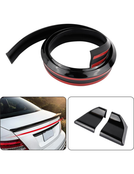 Spoilers de 1.5m Carleef Alerón Trasero Negro Autoadhesivo