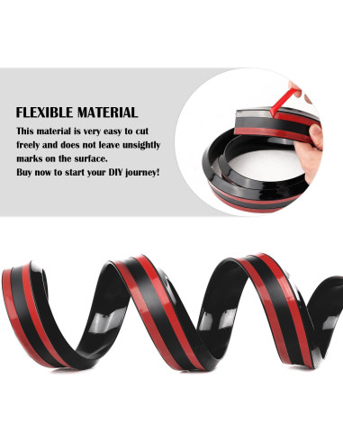 Spoilers de 1.5m Carleef Alerón Trasero Negro Autoadhesivo