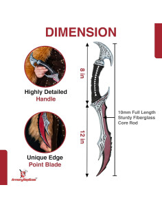 Daga de Espuma Réplicas de Armory 49.5 cm Negro y Rojo 2